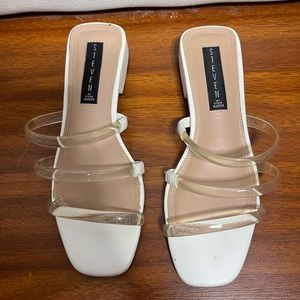 Steve Madden white sandals